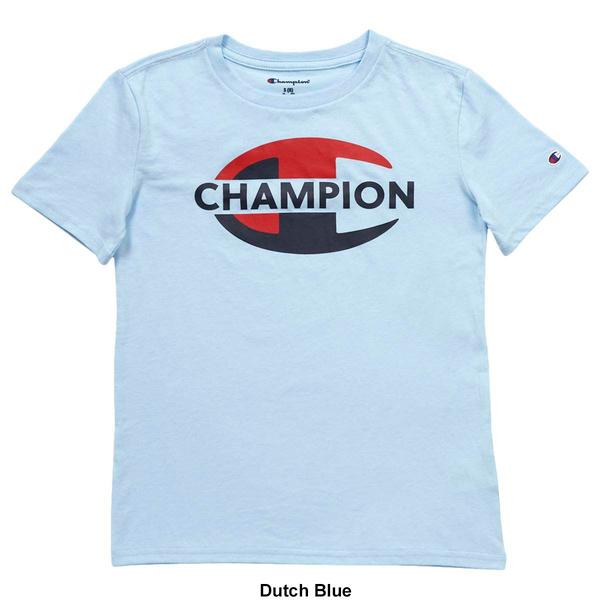 Boys (8-20) Champion(R) Short Sleeve Color Block Logo Tee alternate view