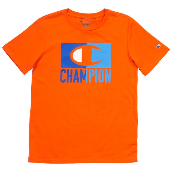 Boys (8-20) Champion(R) Short Sleeve Color Block Logo Graphic Tee alternate view