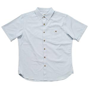 Mens Campia Dots & Diamonds Button Down Shirt - White/Teal