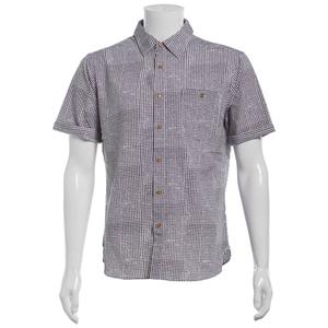 Mens Campia Short Sleeve Poly Spandex Button Down Shirt - Black alternate view