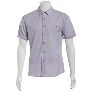 Mens Campia Short Sleeve Poly Spandex Button Down Shirt - Navy