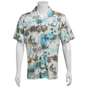 Mens Campia Short Sleeve Button Down Shirt - Aqua