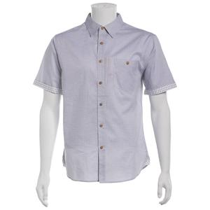 Mens Campia Short Sleeve Cotton Spandex Button Down Shirt - Navy