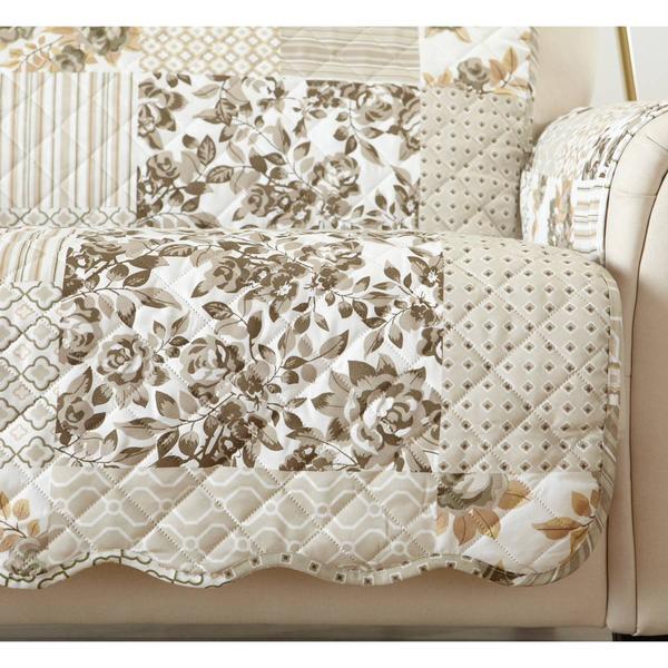 FreshFolds Reversible Floral Patchwork Furniture Protector alternate view
