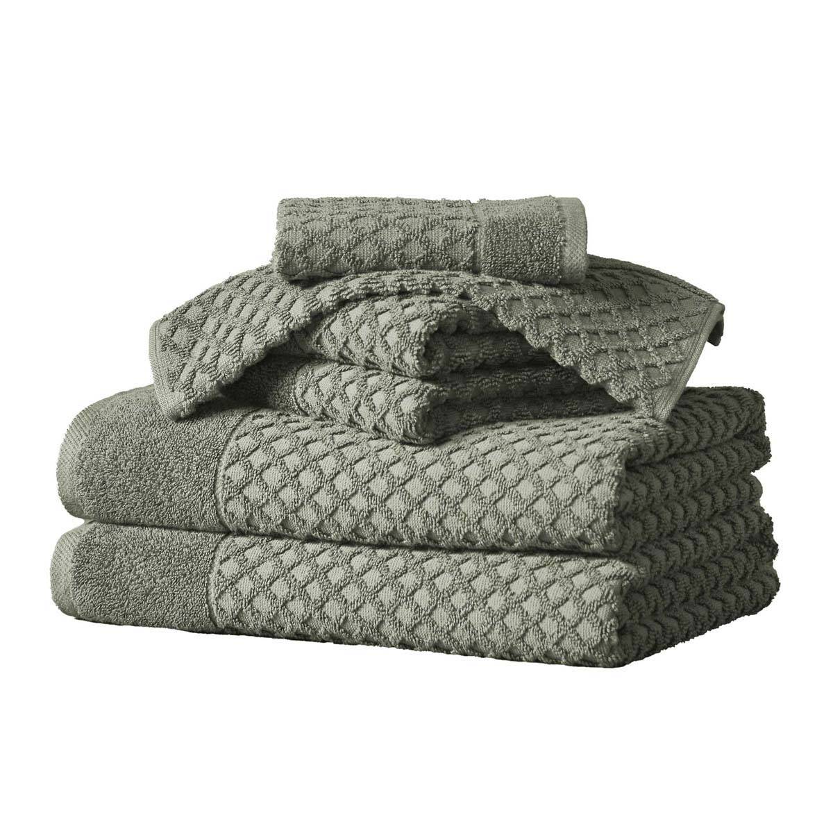 Freshfolds Grayson 6pc. Cotton Lattice Textured Towel Set