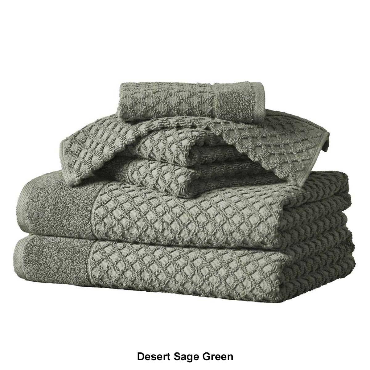 Freshfolds Grayson 6pc. Cotton Lattice Textured Towel Set