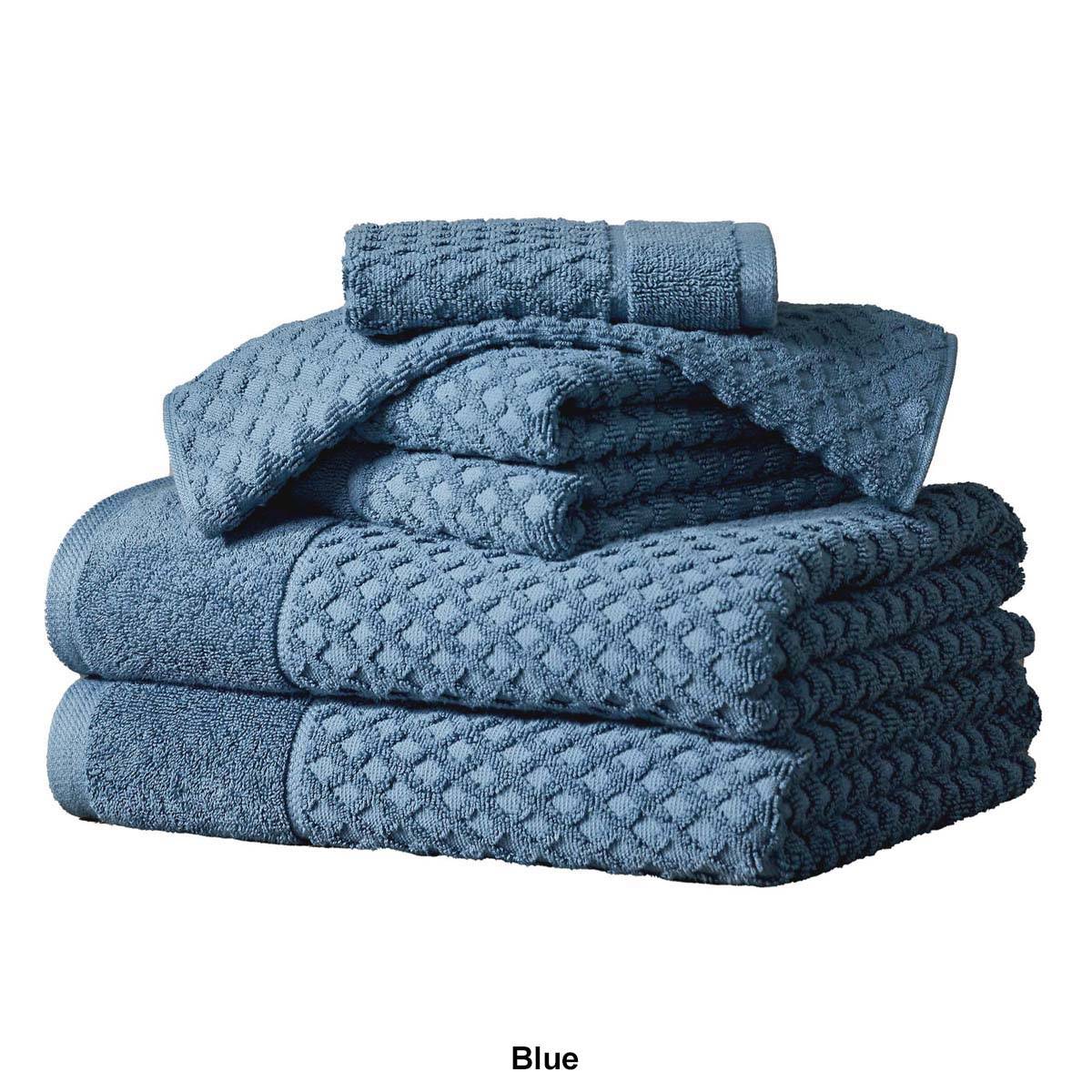 Freshfolds Grayson 6pc. Cotton Lattice Textured Towel Set