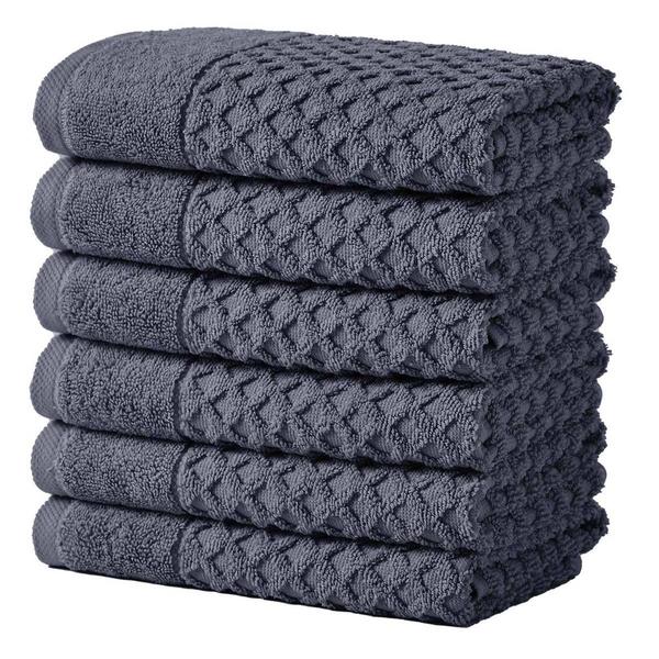 Freshfolds Grayson 6pc. Cotton Lattice Textured Hand Towel Set