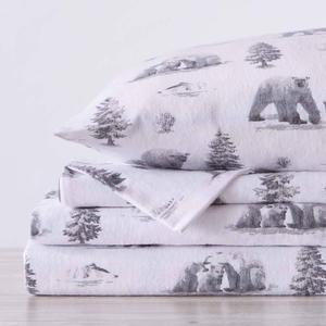 Freshfolds Premium Cotton Flannel Polar Bears 4pc. Sheet Set