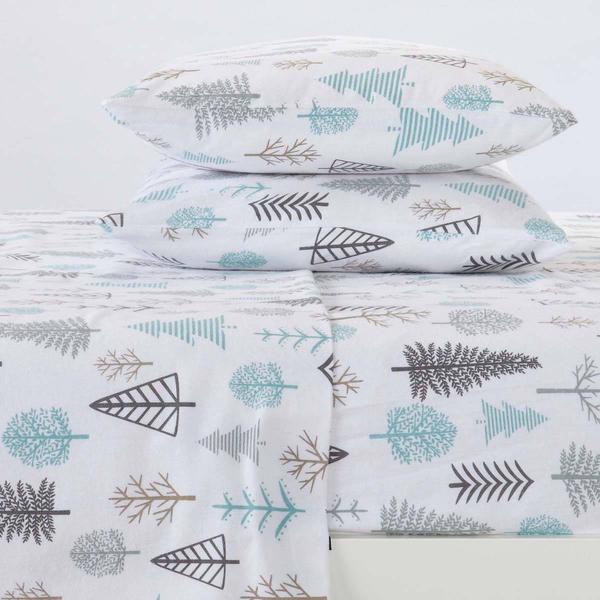 Freshfolds Premium Cotton Flannel Winter Forest 4pc. Sheet Set alternate view