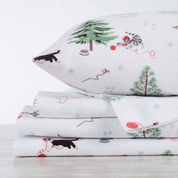 Freshfolds Premium Cotton Winter Cats Bed Sheet Set