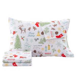 Freshfolds Cotton Holiday Time 4pc. Flannel Sheet Set