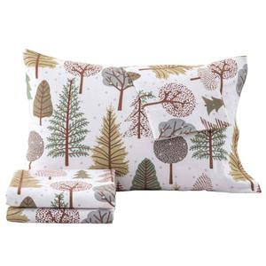 Freshfolds Cotton Snowy Forest Winter 4pc. Flannel Sheet Set