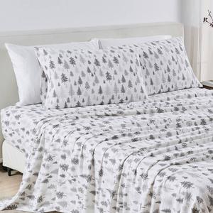 Freshfolds Cotton Truckee Winter 4pc. Flannel Sheet Set