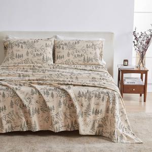 Freshfolds Cotton Bear Mountain Winter 4pc. Flannel Sheet Set