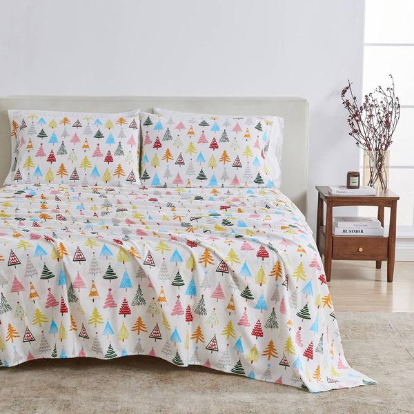 Freshfolds Cotton Happy Hillside Holiday 4pc. Flannel Sheet Set alternate view