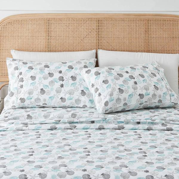 FreshFolds Newport Seashell Coastal Microfiber Sheet Set alternate view