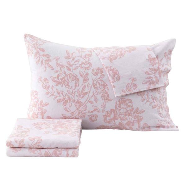 Freshfolds Turkish Cotton Floral Flannel 4pc. Sheet Set
