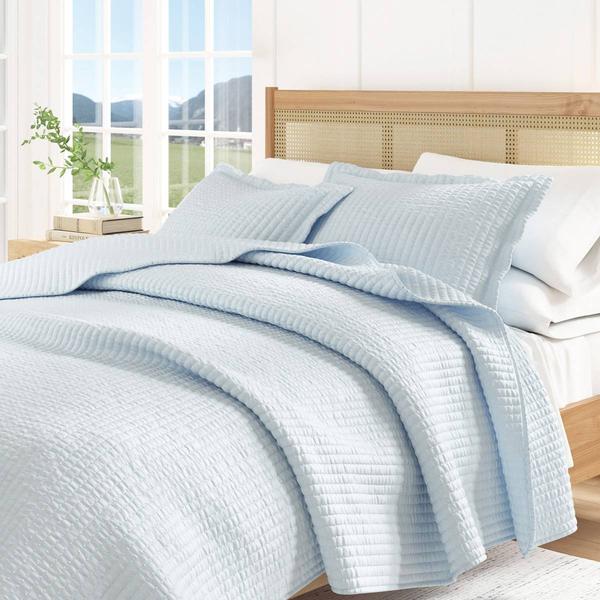 FreshFolds Alicia 3pc. Channel Stitch All-Season Quilt Set alternate view