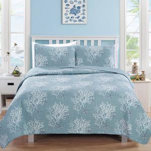 FreshFolds 3pc. Reversible Coastal Themed Quilt Set