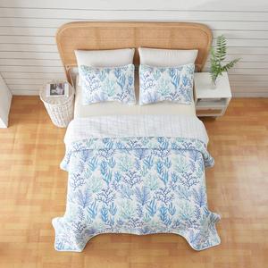 FreshFolds Amelia Island 3pc. Reversible Coastal Quilt Set