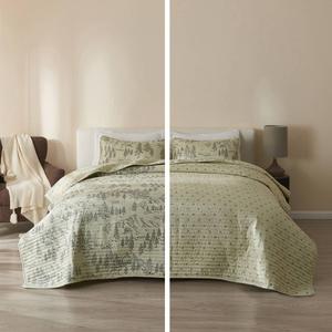 FreshFolds Moonlight Ridge 3pc. Bear Mountain Quilt Set alternate view