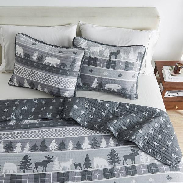 FreshFolds Matthew 3pc. Reversible Rustic Landscape Quilt Set alternate view