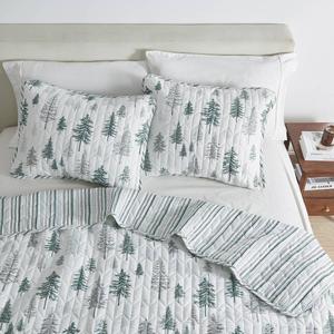 FreshFolds Matthew 3pc. Reversible Trees & Striped Quilt Set alternate view