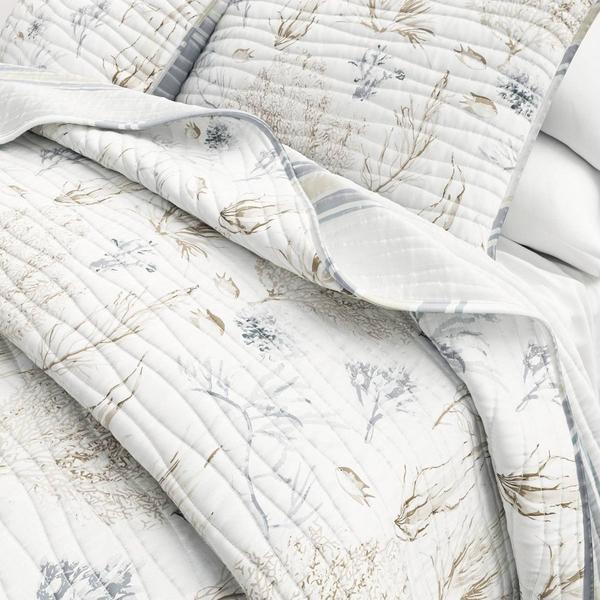 FreshFolds Newcomb 3pc. Reversible Sealife Coastal Quilt Set alternate view
