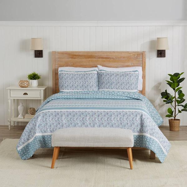 FreshFolds 3pc. Paisley Floral Reversible Quilt Set
