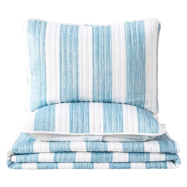 FreshFolds 3pc. Striped Anchor Coastal 3pc. Quilt Set alternate view