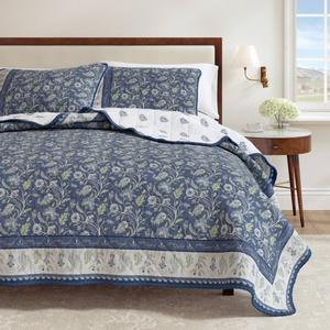 FreshFolds Indira 3pc. Reversible Floral Bordered Quilt Set alternate view