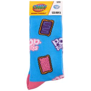 Mens Crazy Socks Pop Tarts Crew Socks - Light Blue
