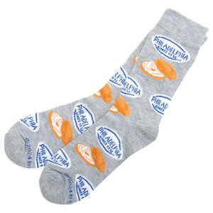 Mens Crazy Socks Philly Bagels & Cream Cheese Crew Socks