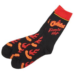 Mens Crazy Socks Flamin' Hot Cheetos Crew Socks