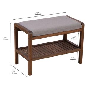 eccostyle(tm) Solid Bamboo Padded Bench alternate view