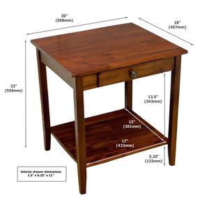 Casual Contemporary Living 2-Tier Acacia Square End Table alternate view
