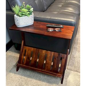 Casual Contemporary Living Acacia K End Table w/ Display Rack alternate view