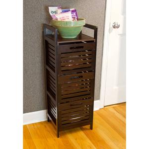 eccostyle(tm) Solid Bamboo 3 Drawer Pantry Tower alternate view