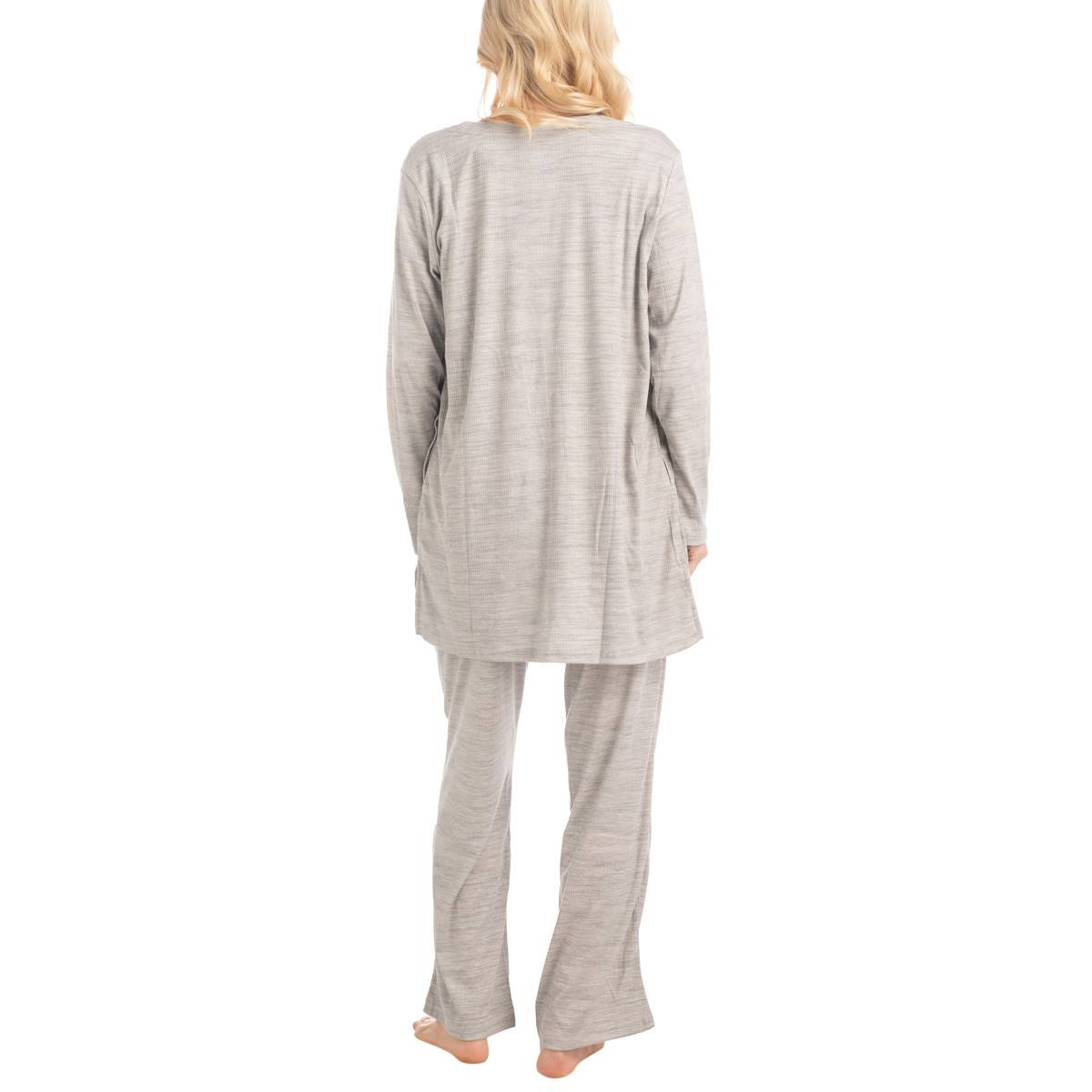 Plus Size MUK LUKS(R)  3pc. Anything Pajama Set - Grey Cotton Candy