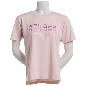 Womens Spyder Ombre SPYDER Text Short Sleeve Tee