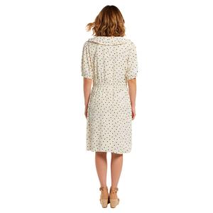 Womens Vivid Aura Short Sleeve Peter Pan Collar A-Line Dress alternate view