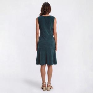 Womens Vivid Aura Sleeveless Chenille Ruffle Hem Shift Dress alternate view