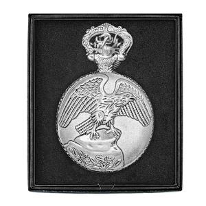 Mens Silver Alloy Engraved Eagle Pocket Watch - 37740 alternate view