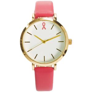 Womens Breast Cancer Awareness Ribbon Dial Watch - ALB121