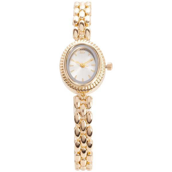 Womens Gold-Tone Silver Sunray Dial Watch - AM207A