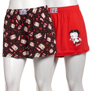 Juniors Betty Boop 2pk Pajama Shorts alternate view