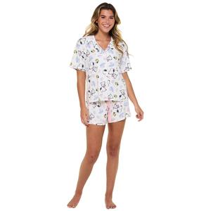 Juniors Peanuts(tm) Short Sleeve Bookish Treats Boxer Pajama Set alternate view