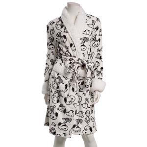 Juniors Peanuts(tm) Snoopy Toss Sherpa Trim  Wrap Robe alternate view