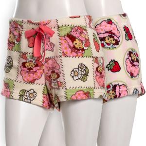 Juniors Strawberry Shortcake(tm) Quilt & Stripes 2pk. Pajama Bottoms alternate view